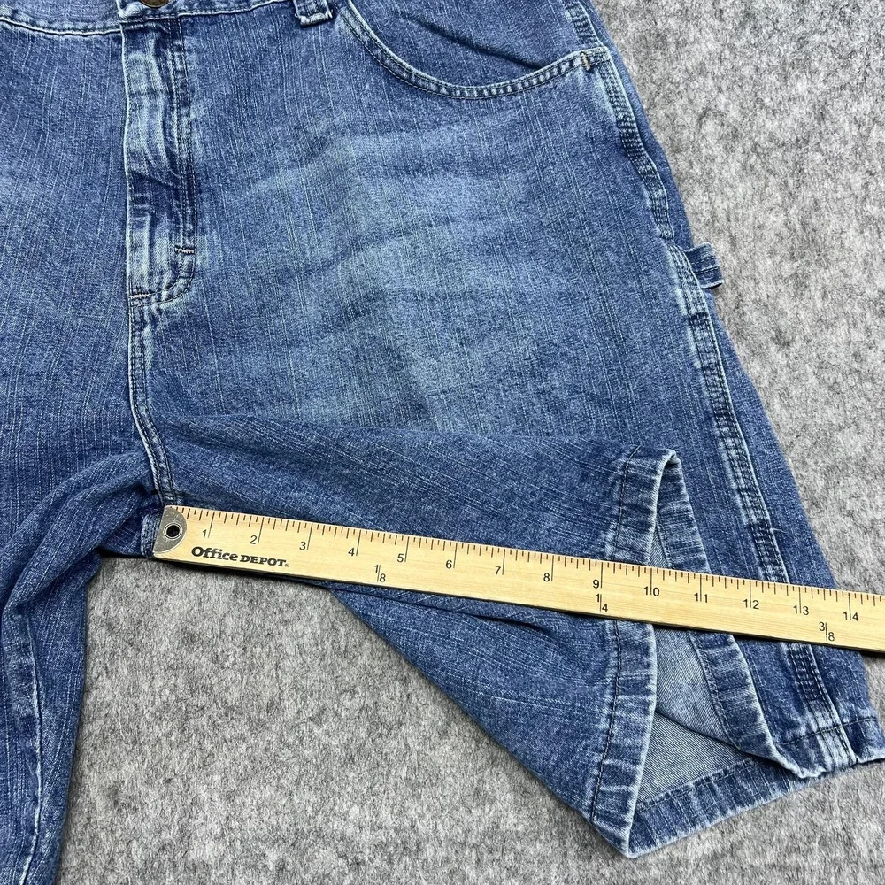 Wrangler Cargo Shorts Mens 40 Blue Denim Carpenter Workwear 10
